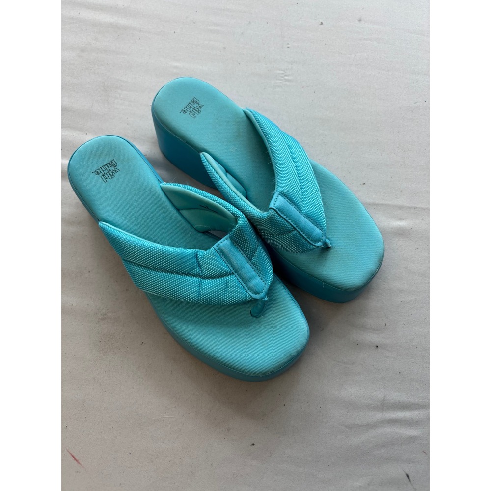 Wild Fable Womens Turquoise Blue Platform Flip Flop Sandals Size 9 Y2K Style